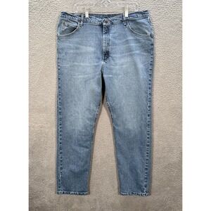 Wrangler Jeans Mens 40x32 Blue Denim Workwear Western Rancher Rodeo Chore Barn